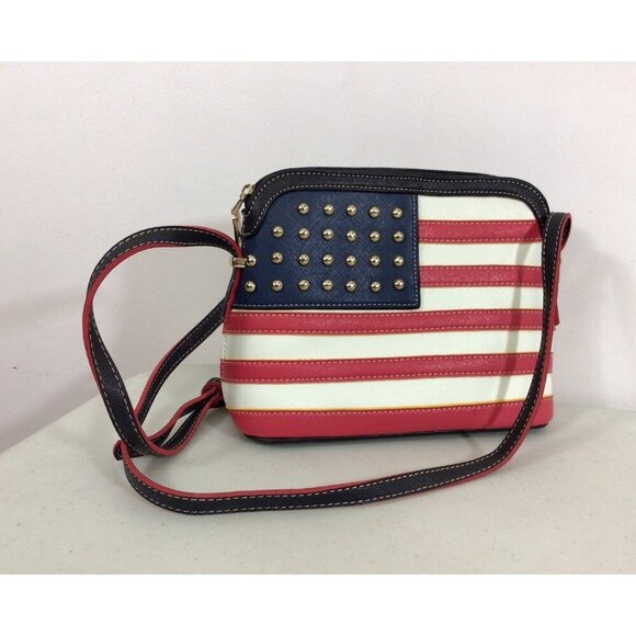 Darlings USA Flag Crossbody Bag Purse New - Picture 1 of 8